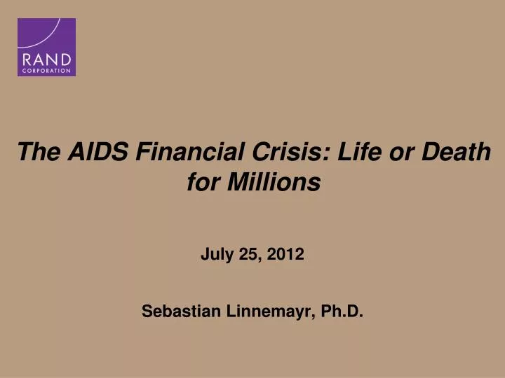 the aids financial crisis life or death for millions