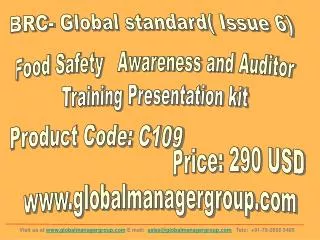 BRC- Global standard( Issue 6)