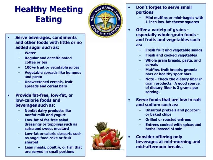 healthy meeting eating