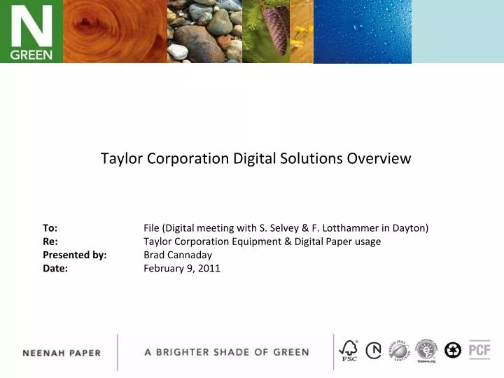 taylor corporation digital solutions overview