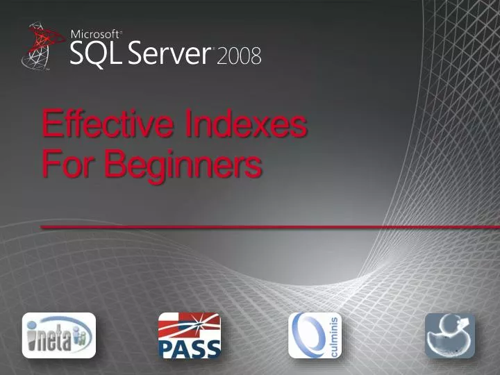 effective indexes for beginners