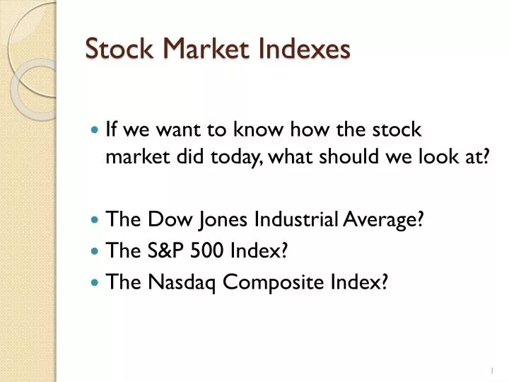 stock market indexes