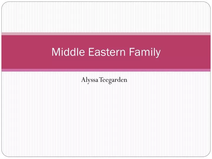 middle eastern family