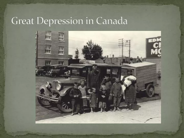 great depression in canada