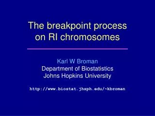 The breakpoint process on RI chromosomes