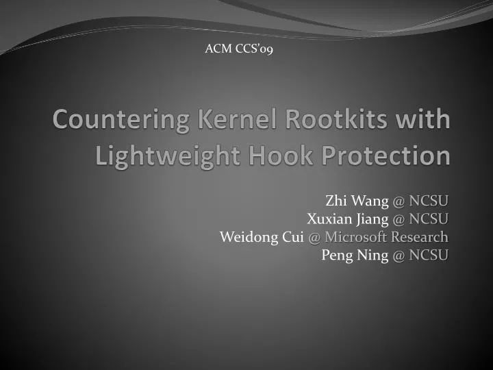 countering kernel rootkits with lightweight hook protection