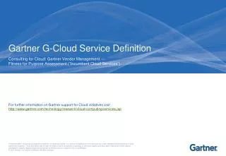 Gartner G-Cloud Service Definition