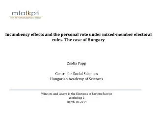 Incumbency effects and the personal vote under mixed-member electoral rules. The case of Hungary