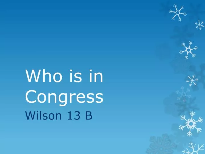 who is in congress
