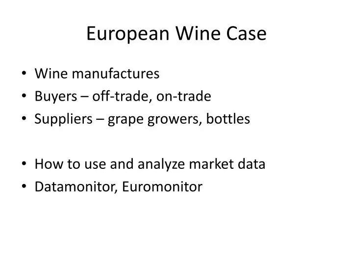 european wine case
