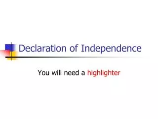 declaration of independence