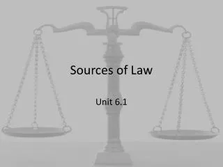 Sources of Law