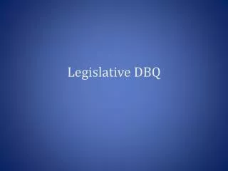Legislative DBQ