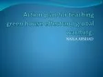 Action plan for teaching green house effect and global warming. - slide 1