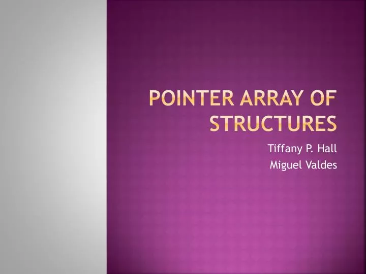 pointer array of structures