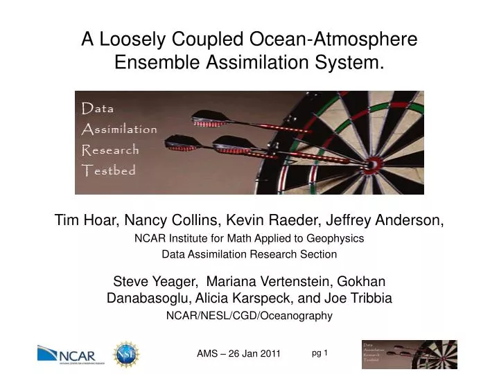 a loosely coupled ocean atmosphere ensemble assimilation system
