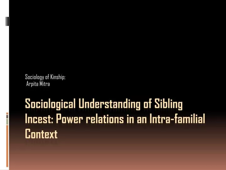 sociology of kinship arpita mitra