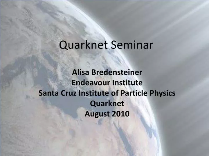 quarknet seminar