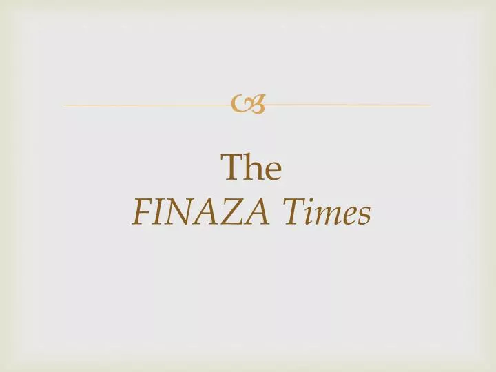 the finaza times