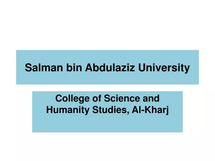 salman bin abdulaziz university