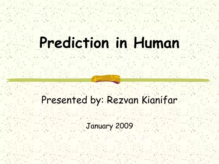 prediction in human