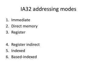 ia32 addressing modes