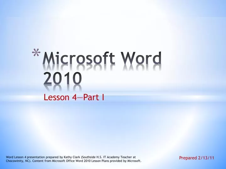 microsoft word 2010