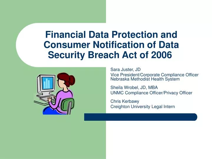 financial data protection and consumer notification of data security breach act of 2006