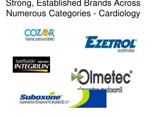 Strong, Established Brands Across Numerous Categories - Cardiology