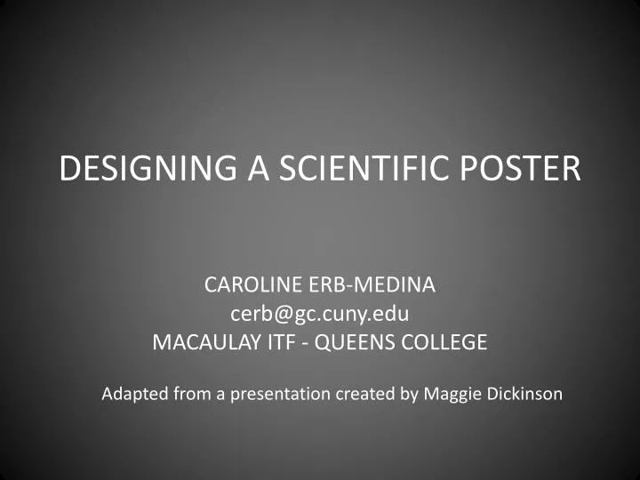 designing a scientific poster