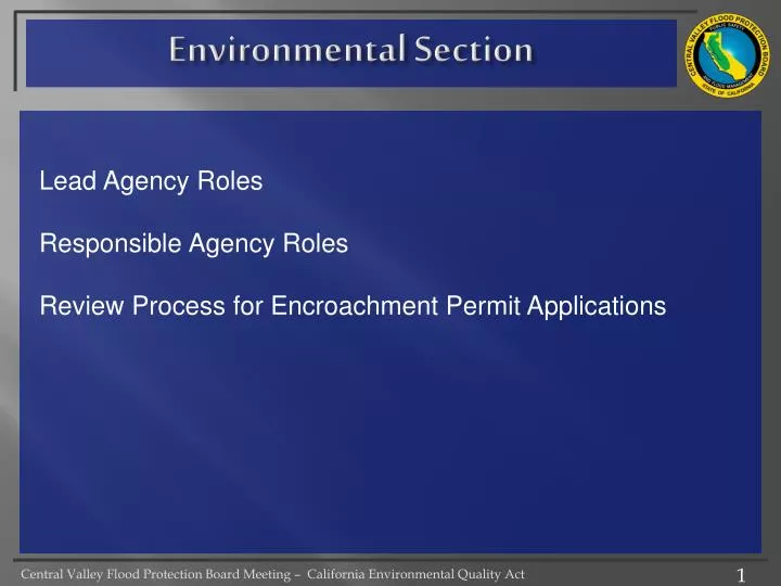 environmental section
