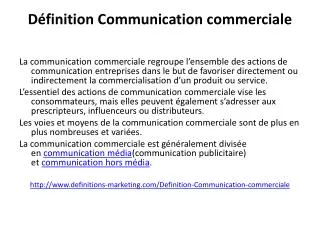 d finition communication commerciale