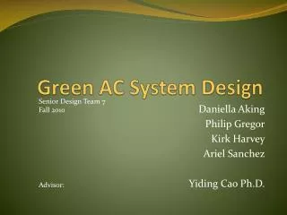 Green AC S ystem Design