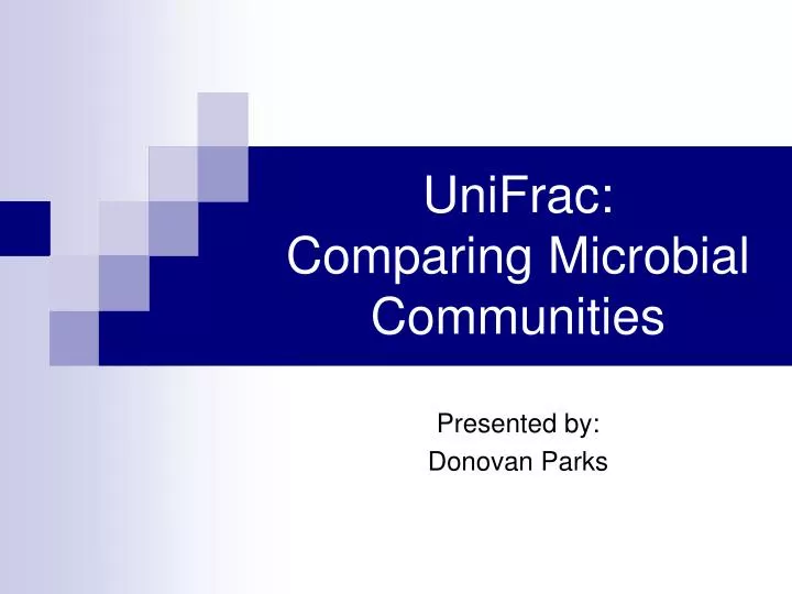 unifrac comparing microbial communities
