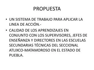 propuesta