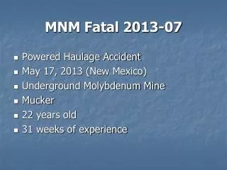 MNM Fatal 2013-07