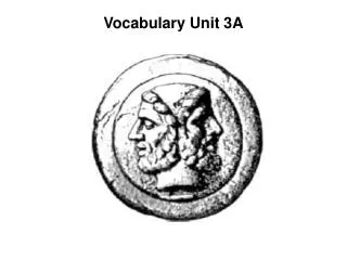 Vocabulary Unit 3A