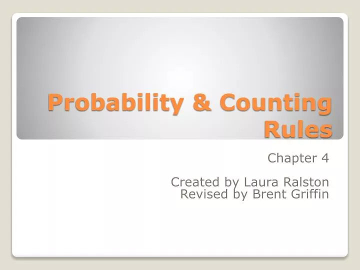 probability counting rules