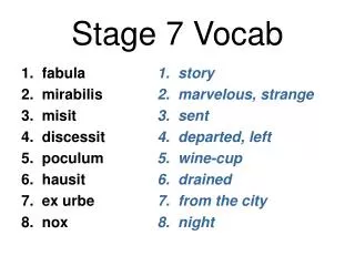 Stage 7 Vocab