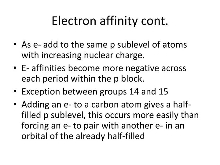 electron affinity cont