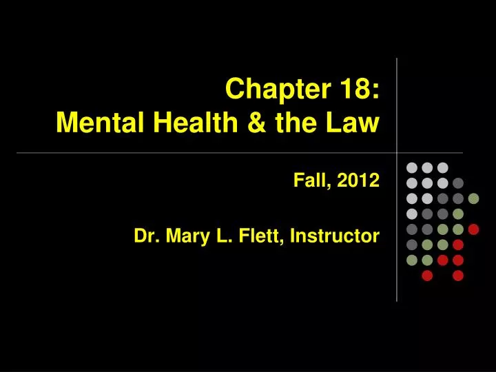 chapter 18 mental health the law