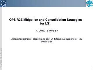 QPS R2E Mitigation and Consolidation Strategies for LS1