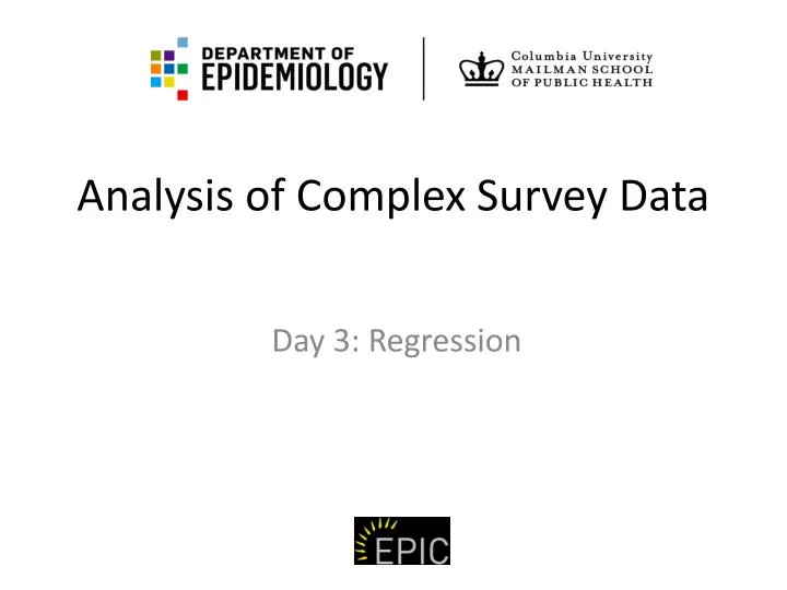 analysis of complex survey data