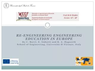 Re-engineering Engineering Education in Europe By C. Borri, E. Guberti and R. A. Hagaseth