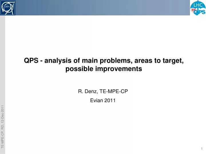 qps analysis of main problems areas to target possible improvements