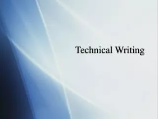 Technical Writing