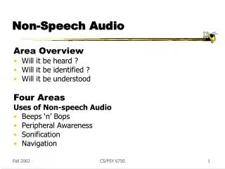 Non-Speech Audio