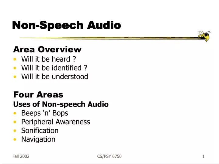 non speech audio