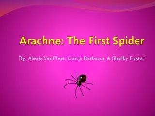 Arachne : The First Spider
