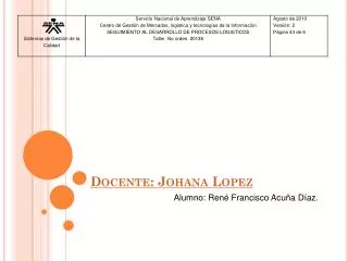 docente johana lopez